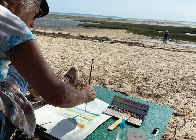 Aquarelle devant cours en ligne • sophie bataille